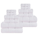 Zero Twist Cotton Waffle Towel Set 12-Piece - Napa - Towel Set by Superior Brand