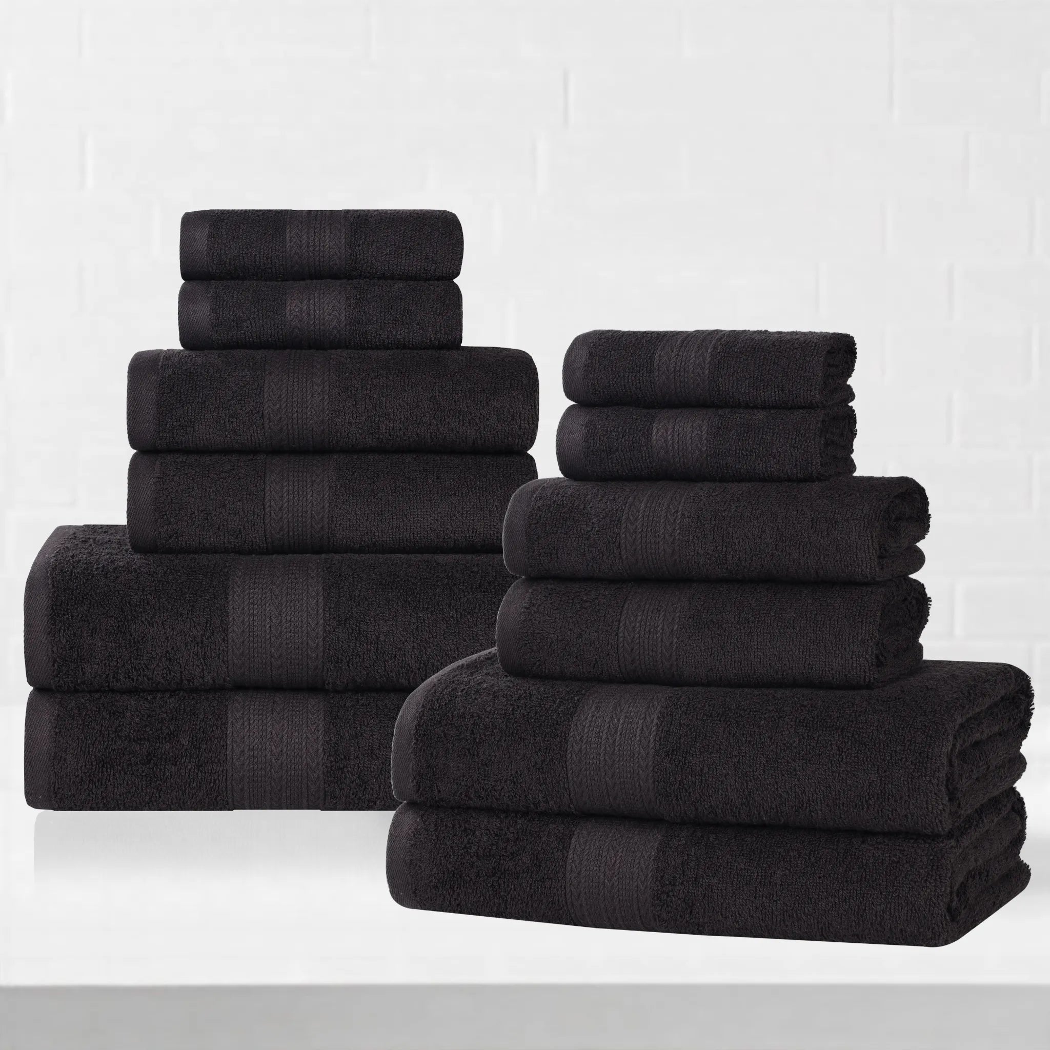 Eco-Friendly Ring-Spun Cotton 12-Piece Towel Set - Towel Set by Superior Brand