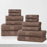 Eco-Friendly Ring-Spun Cotton 12-Piece Towel Set