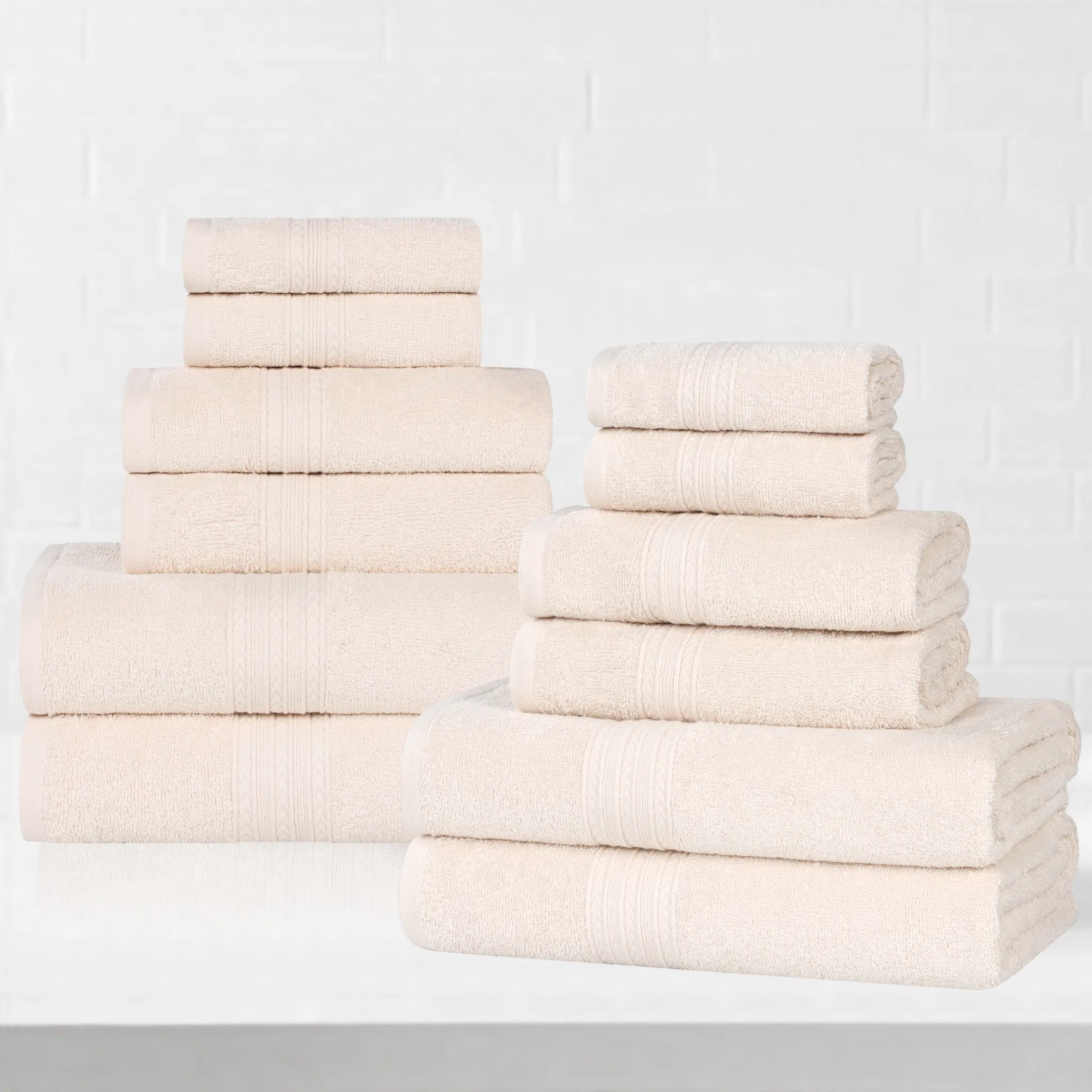 Eco-Friendly Ring-Spun Cotton 12-Piece Towel Set - Towel Set by Superior Brand