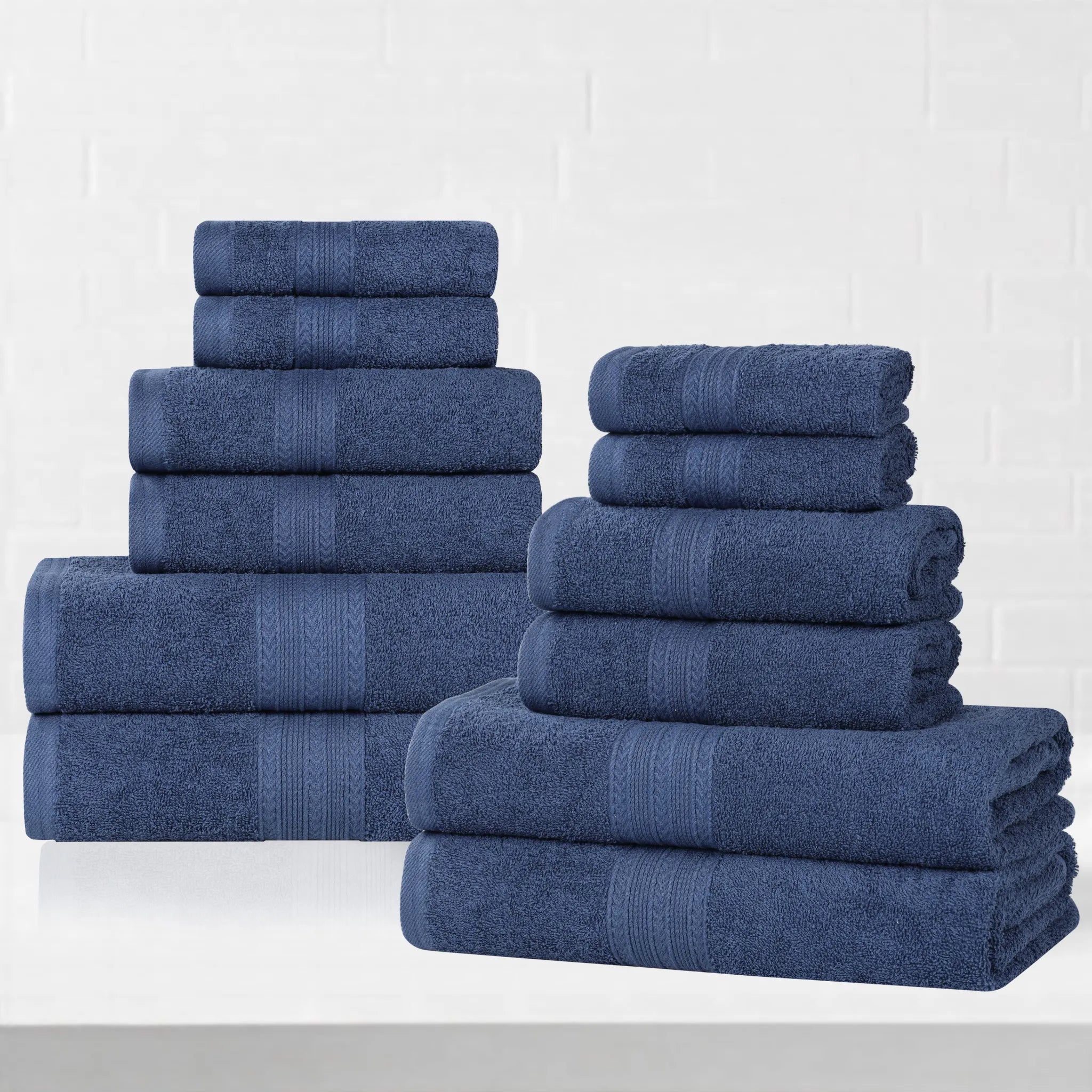 Eco-Friendly Ring-Spun Cotton 12-Piece Towel Set - Towel Set by Superior Brand