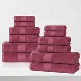 Eco-Friendly Ring-Spun Cotton 12-Piece Towel Set