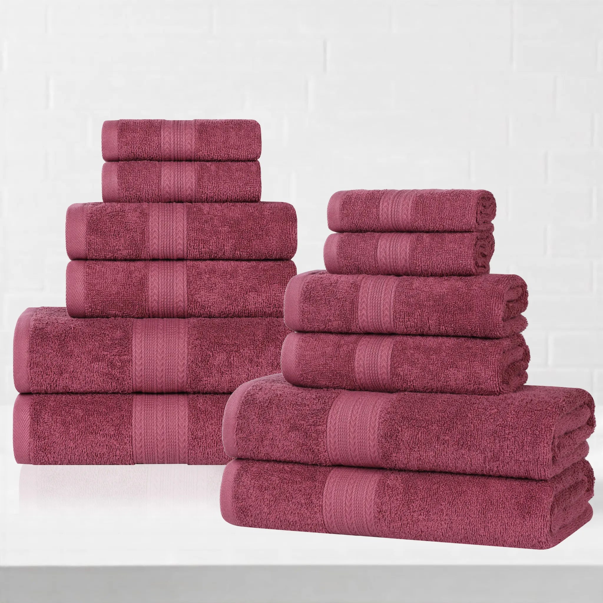 Eco-Friendly Ring-Spun Cotton 12-Piece Towel Set - Towel Set by Superior Brand