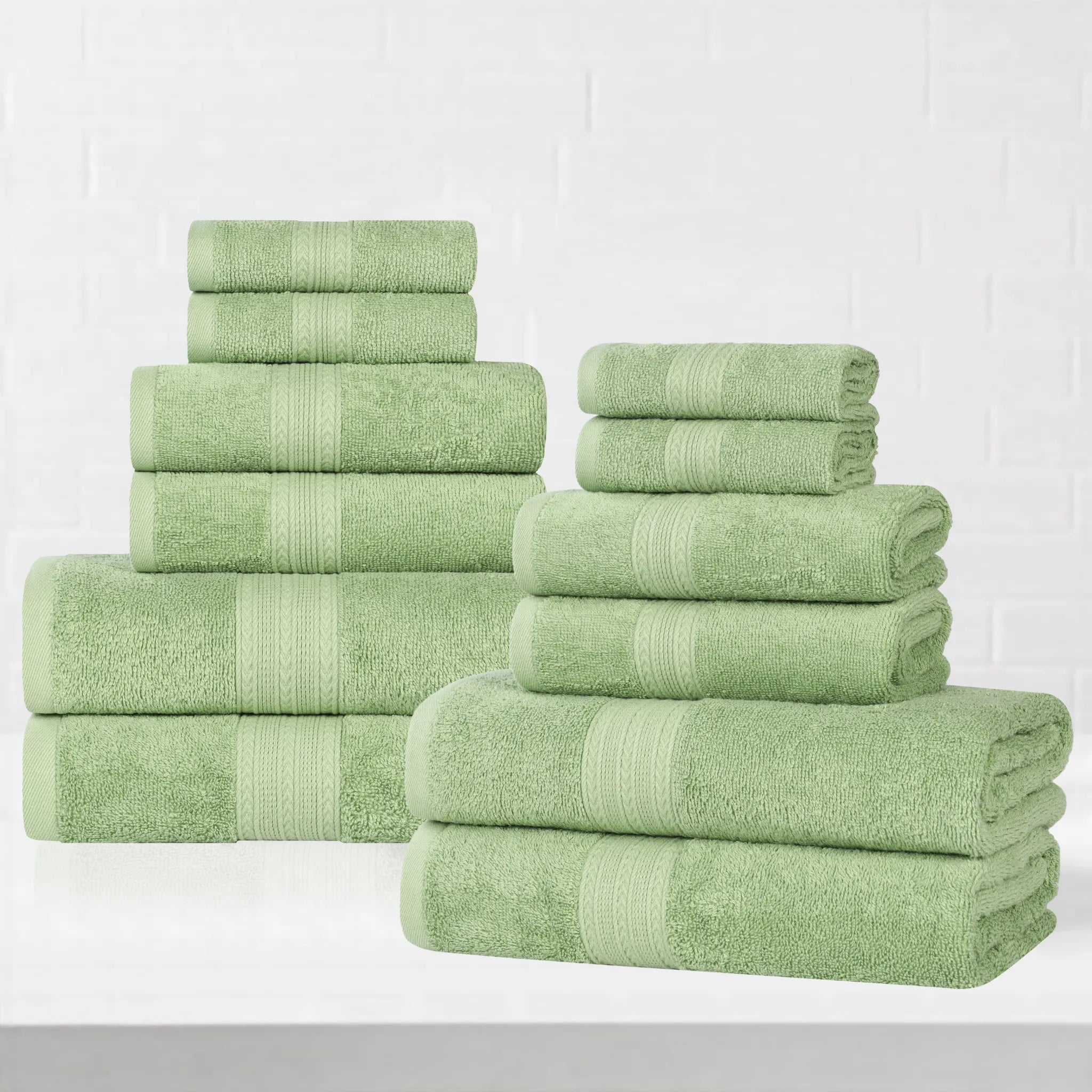 Eco-Friendly Ring-Spun Cotton 12-Piece Towel Set - Towel Set by Superior Brand