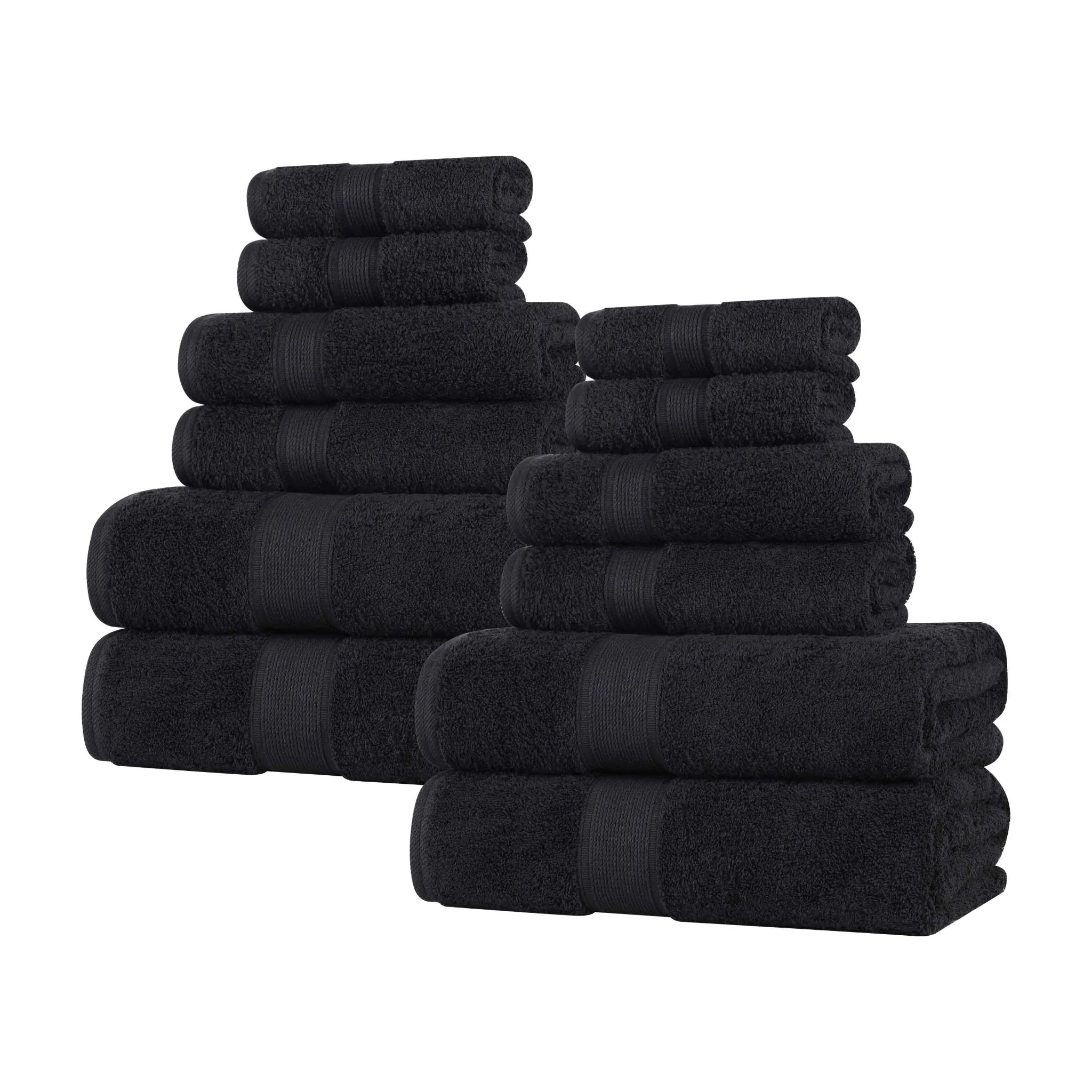 Oregon Organic Cotton Medium Weight Solid 12-Piece Towel Set - Towel Set by Superior Brand