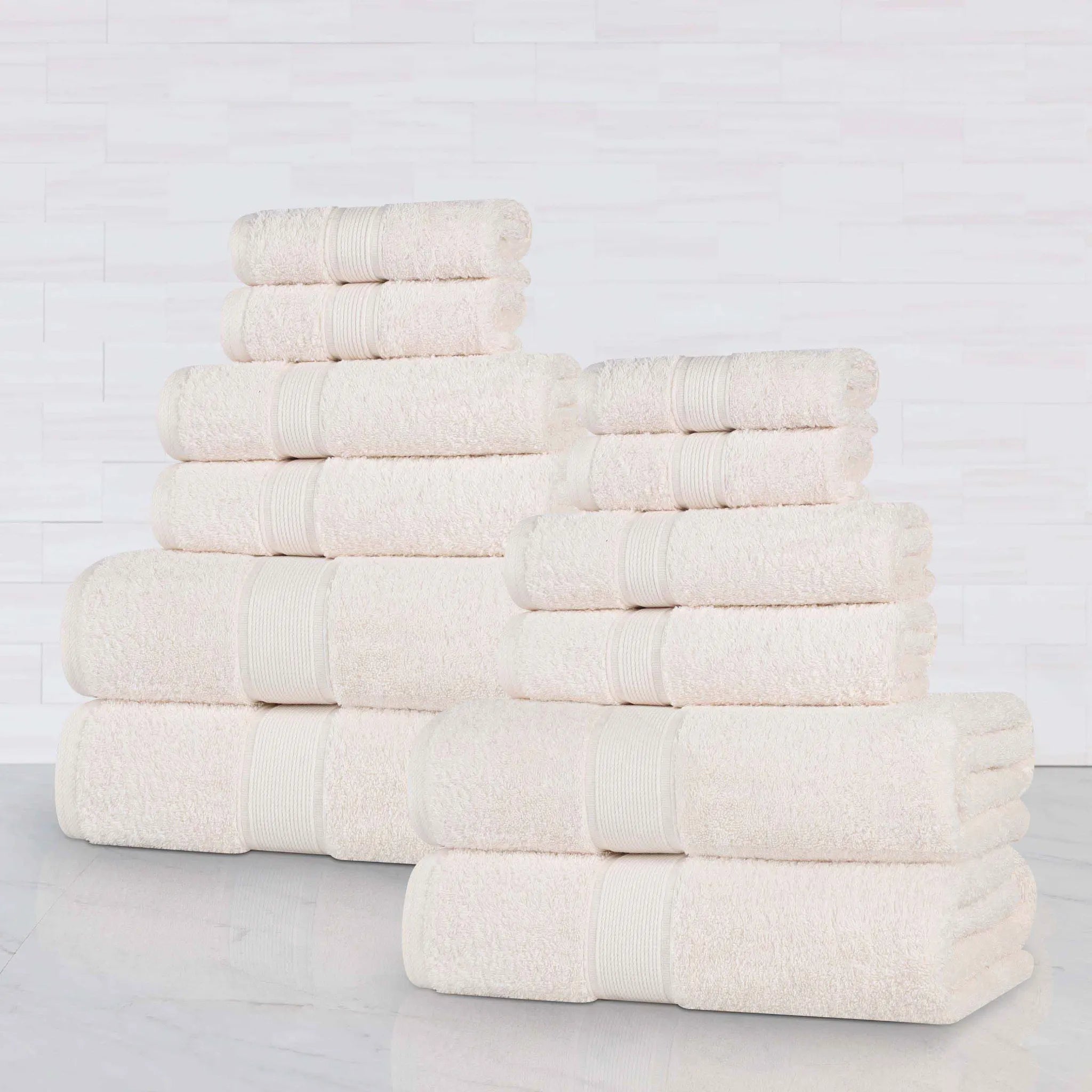 Oregon Organic Cotton Medium Weight Solid 12-Piece Towel Set - Towel Set by Superior Brand