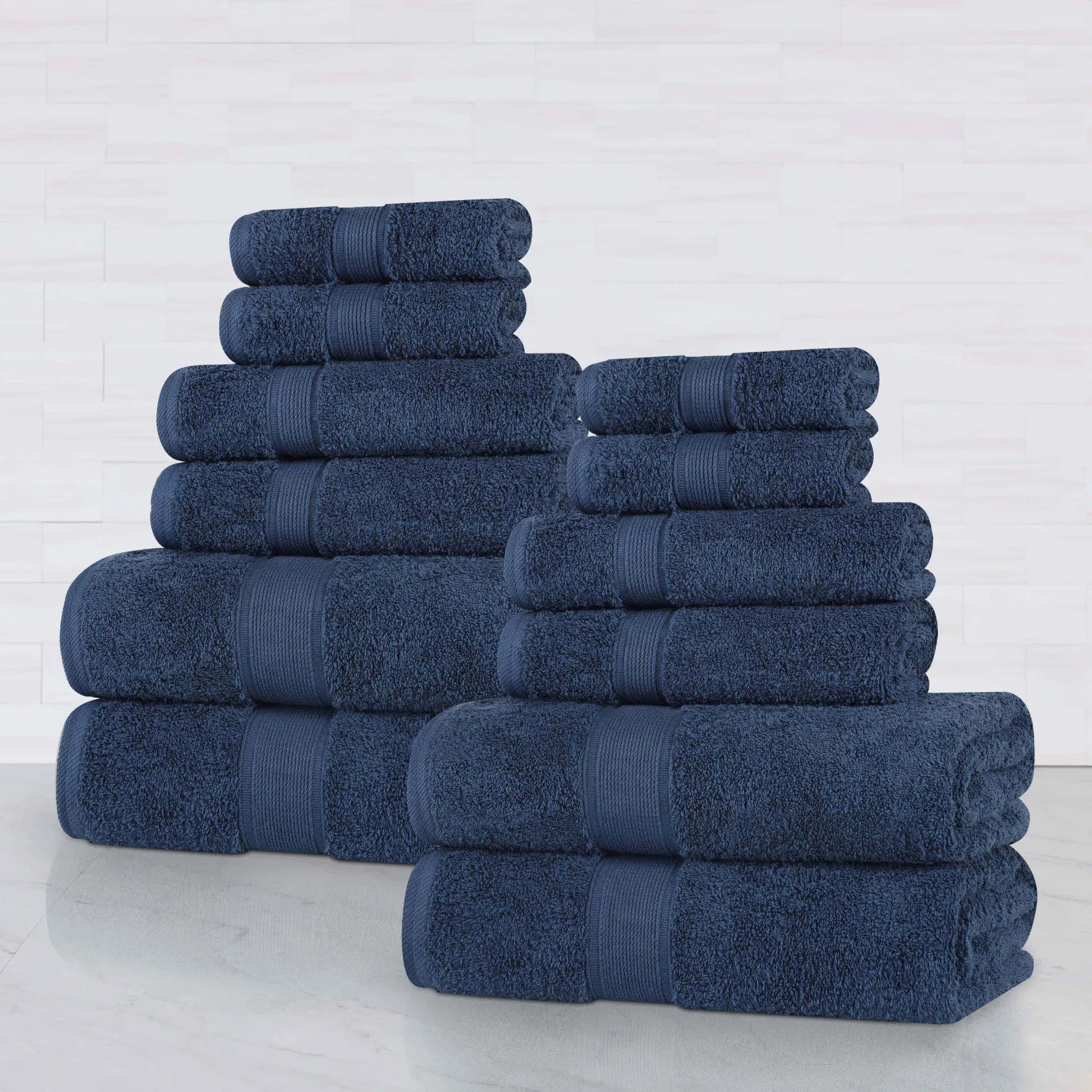 Oregon Organic Cotton Medium Weight Solid 12-Piece Towel Set - Towel Set by Superior Brand