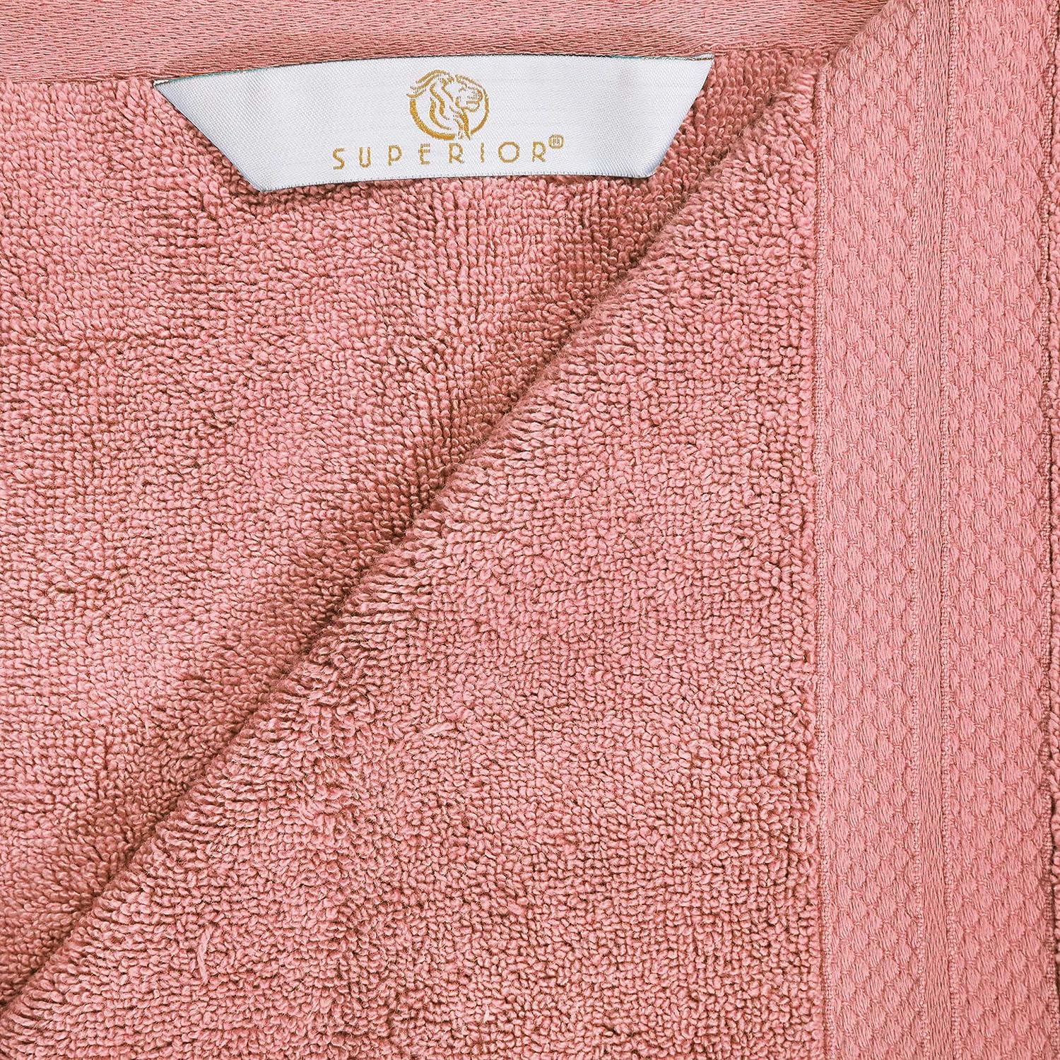 Superior Premium Turkish Cotton Assorted 12-Piece Towel Set - Color Pink