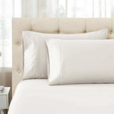 Egyptian Cotton 1500 Thread Count Pillowcases - Set of 2 - Embroidered Marrow Stitch Hem