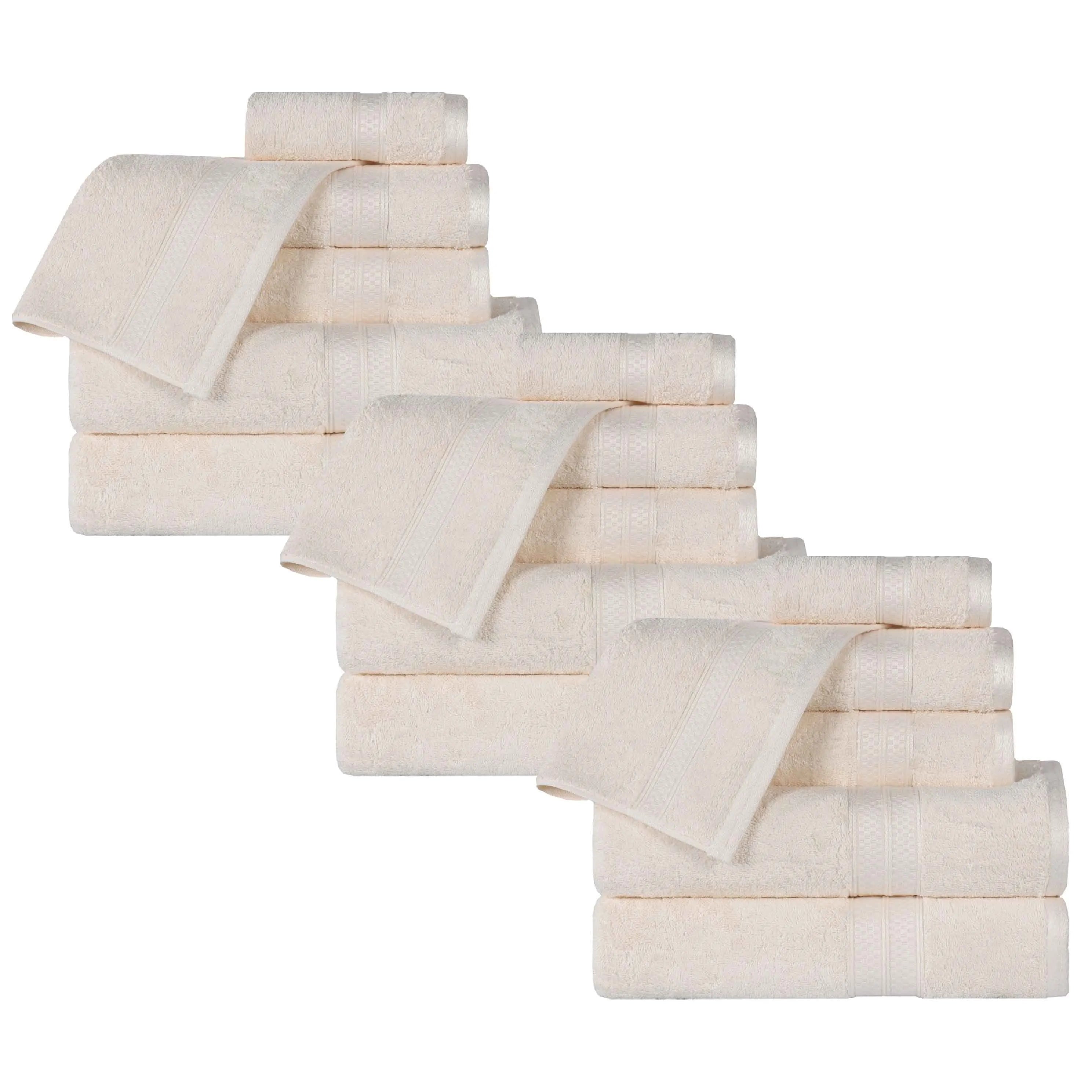 Rayon from Bamboo Cotton Blend Luxury Assorted 18 Piece Towel Set - Towel Set by Superior