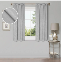 Wave Geometric Washable Room Darkening Blackout Curtains, Set of 2 - Blackout Curtains by Superior Brand