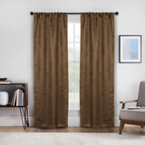 2 Panel Blackout Curtains Senna Solid Textured Grommet Window Panels