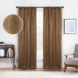 2 Panel Blackout Curtains Senna Solid Textured Grommet Window Panels
