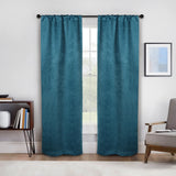 2 Panel Blackout Curtains Senna Solid Textured Grommet Window Panels