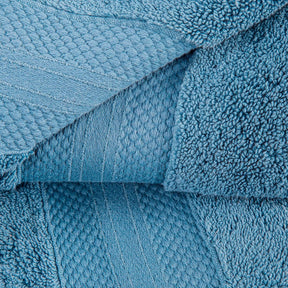 Superior Premium Turkish Cotton Assorted 12-Piece Towel Set -  Denim Blue