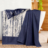 Lodie Cotton Jacquard Solid and Two-Toned Bath Sheet Set of 2