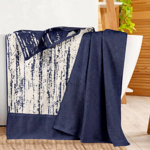 Navy Blue-Ivory