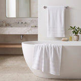 Brea Textured Ribbed Cotton Bath Towels, Set of 2 – Medium Weight Bathroom Towels