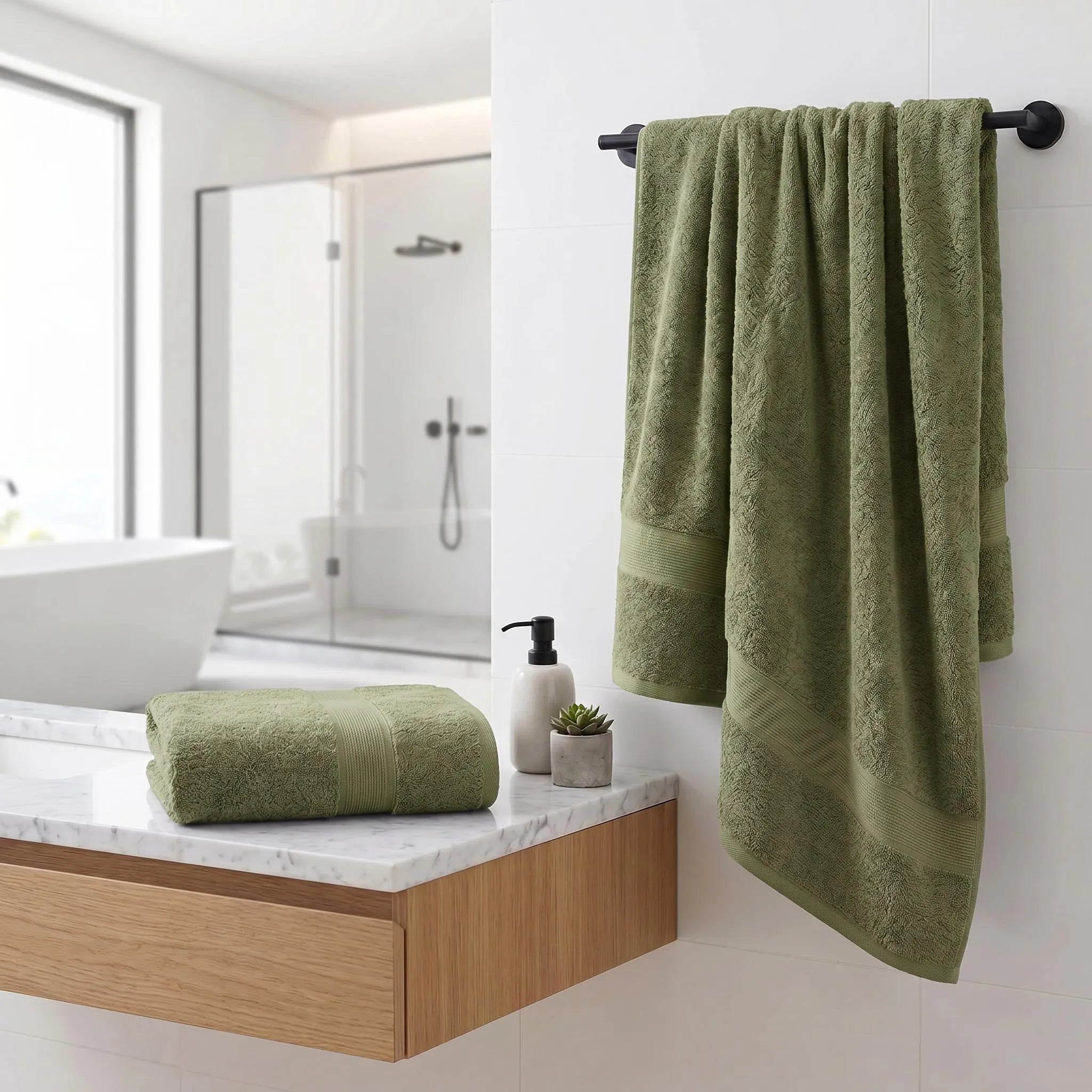 Oregon Organic Cotton Medium-Weight Bath Towels – 2-Piece Set
