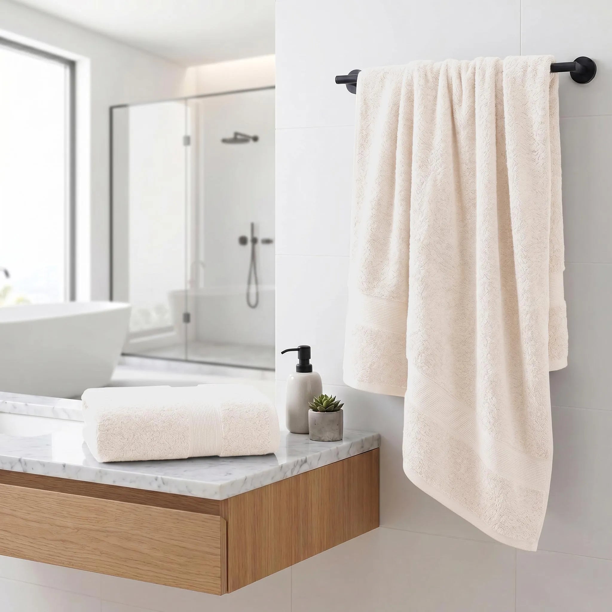 Oregon Organic Cotton Medium-Weight Bath Towels – 2-Piece Set