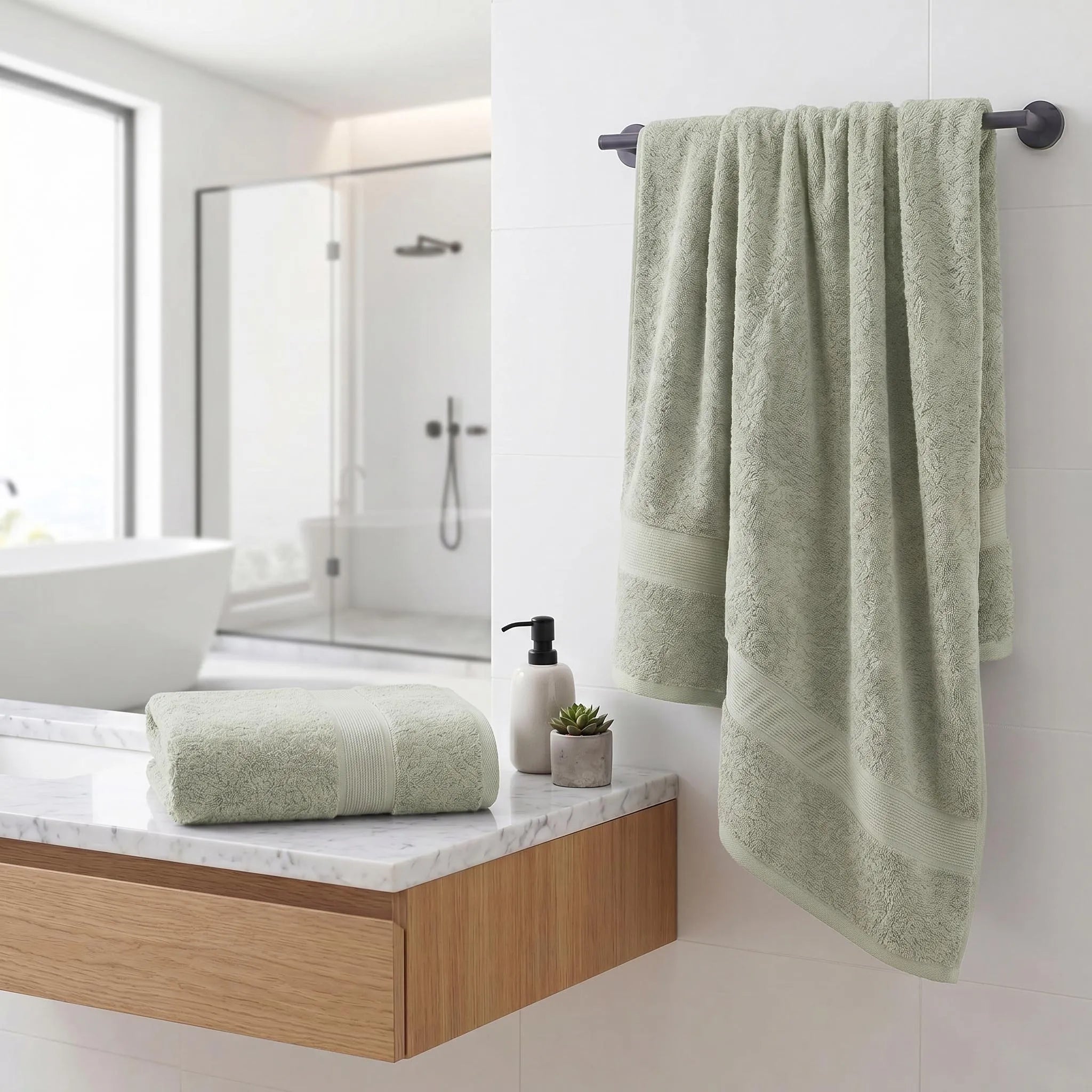 Oregon Organic Cotton Medium-Weight Bath Towels – 2-Piece Set