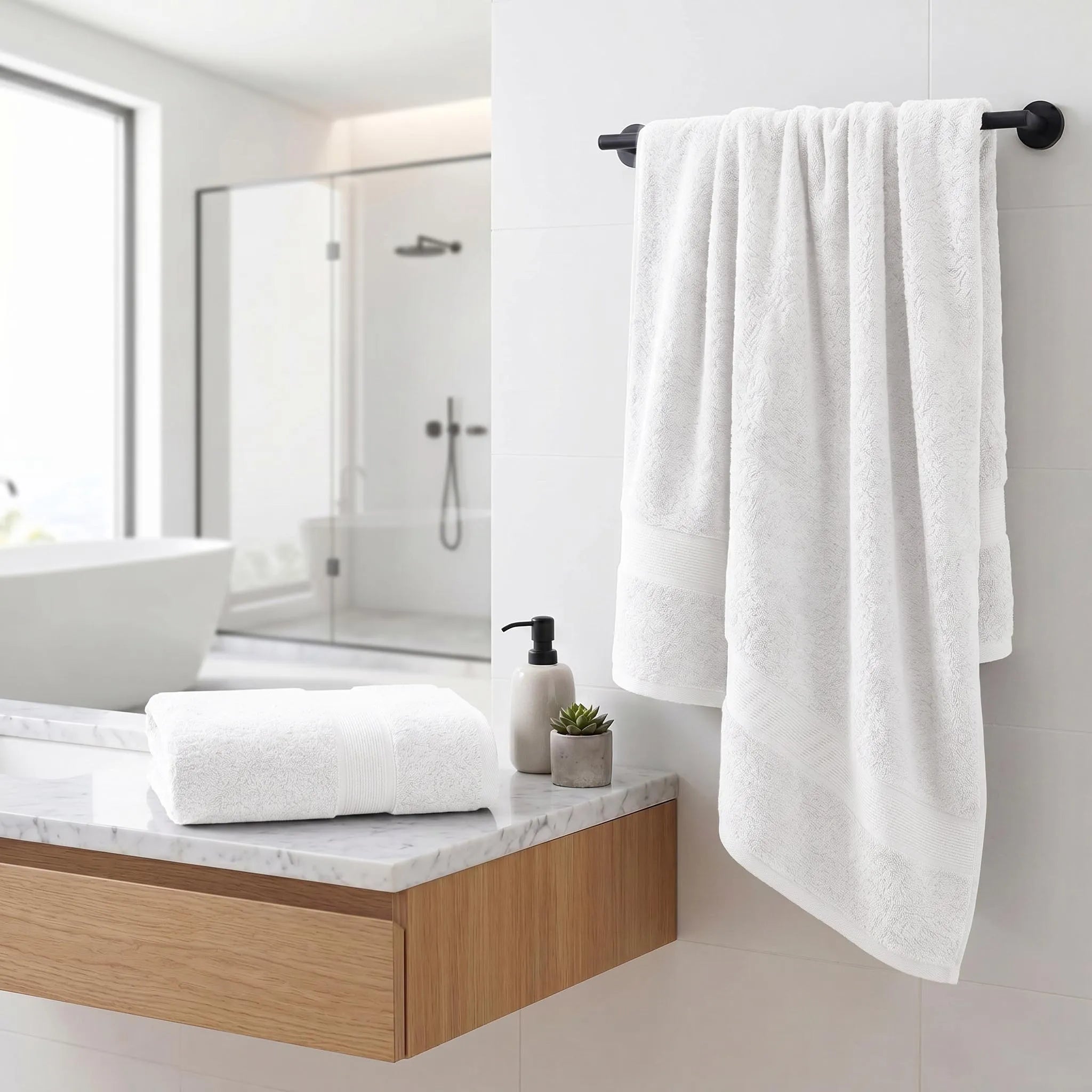 Oregon Organic Cotton Medium-Weight Bath Towels – 2-Piece Set