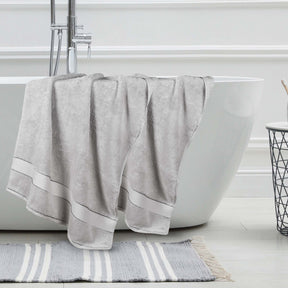 Niles Egyptian Giza Cotton Dobby Ultra-Plush Bath Sheet - Platinum