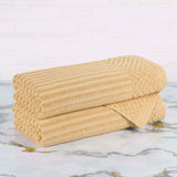 Soho Cotton Ribbed Textured Ultra-Absorbent 2 Piece Bath Towel Set
