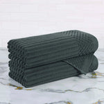 Soho Cotton Ribbed Textured Ultra-Absorbent 2 Piece Bath Towel Set - Bath Towel by Superior Brand