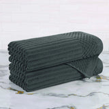 Soho Cotton Ribbed Textured Ultra-Absorbent 2 Piece Bath Towel Set - Bath Towel by Superior Brand