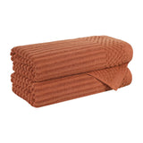 Soho Cotton Ribbed Textured Ultra-Absorbent 2 Piece Bath Towel Set