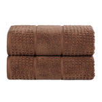 Napa Zero Twist Cotton Solid Waffle Honeycomb Bath Sheet Set of 2 - Towel Set by Superior Brand
