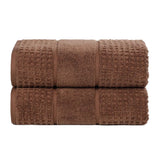 Napa Zero Twist Cotton Solid Waffle Honeycomb Bath Sheet Set of 2 - Towel Set by Superior Brand