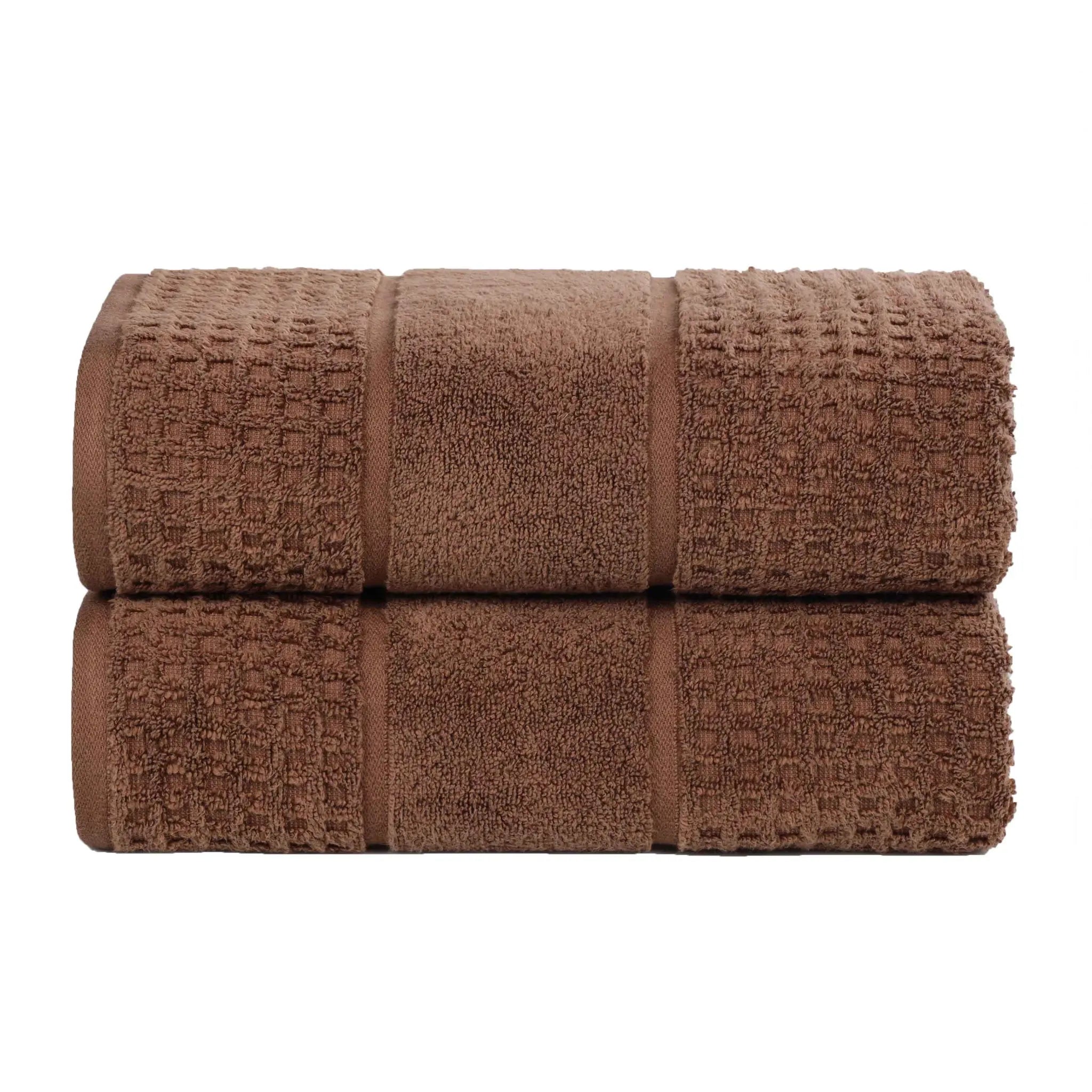Napa Zero Twist Cotton Solid Waffle Honeycomb Bath Sheet Set of 2 - Towel Set by Superior Brand