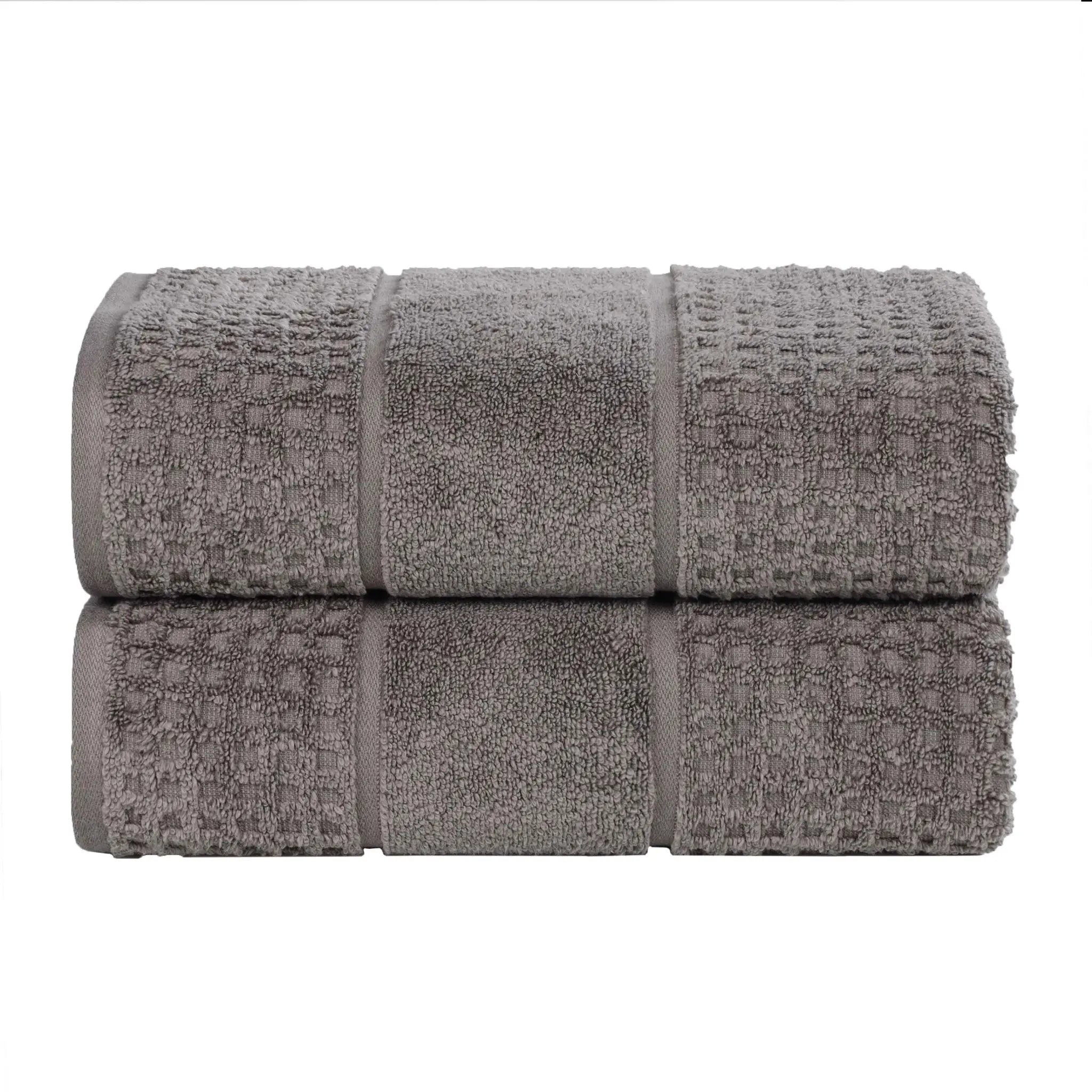 Napa Zero Twist Cotton Solid Waffle Honeycomb Bath Sheet Set of 2 - Towel Set by Superior Brand