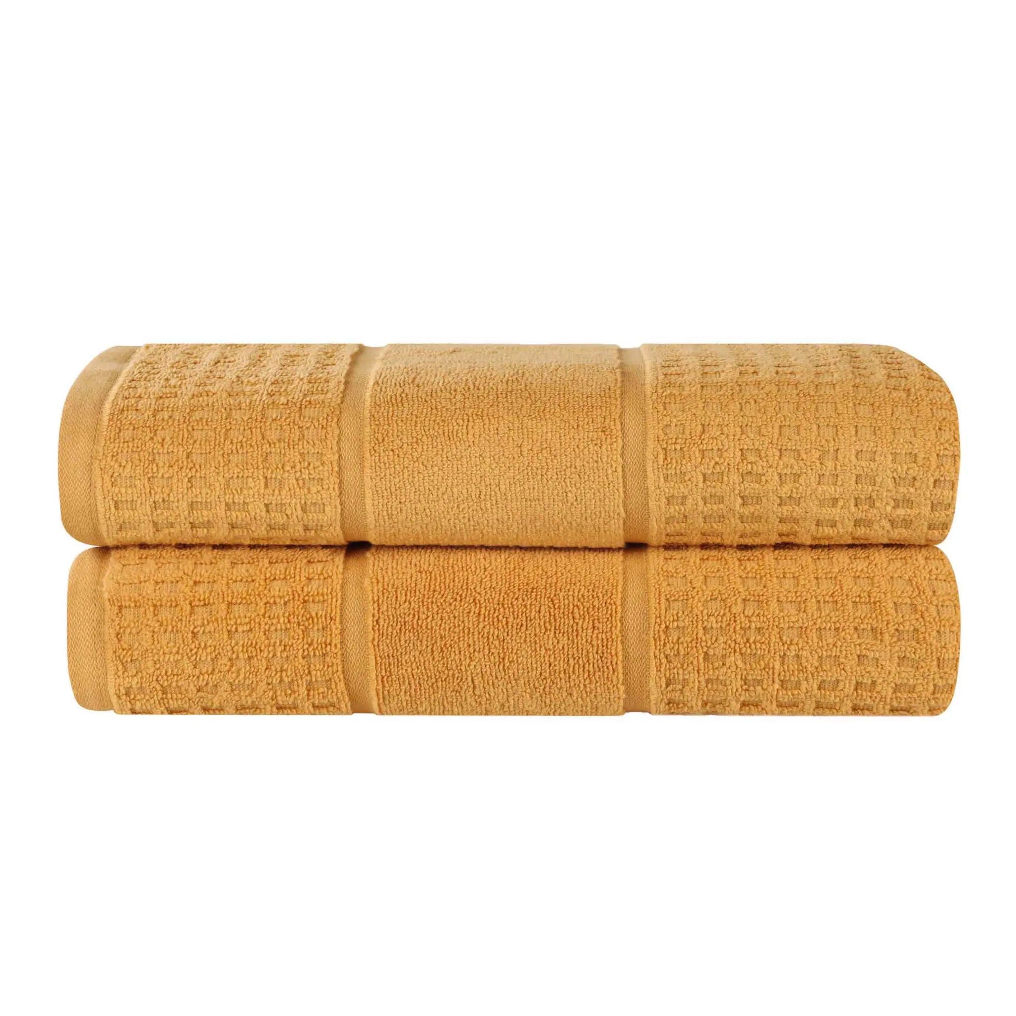 Napa Zero Twist Cotton Solid Waffle Honeycomb Bath Sheet Set of 2 - Towel Set by Superior Brand