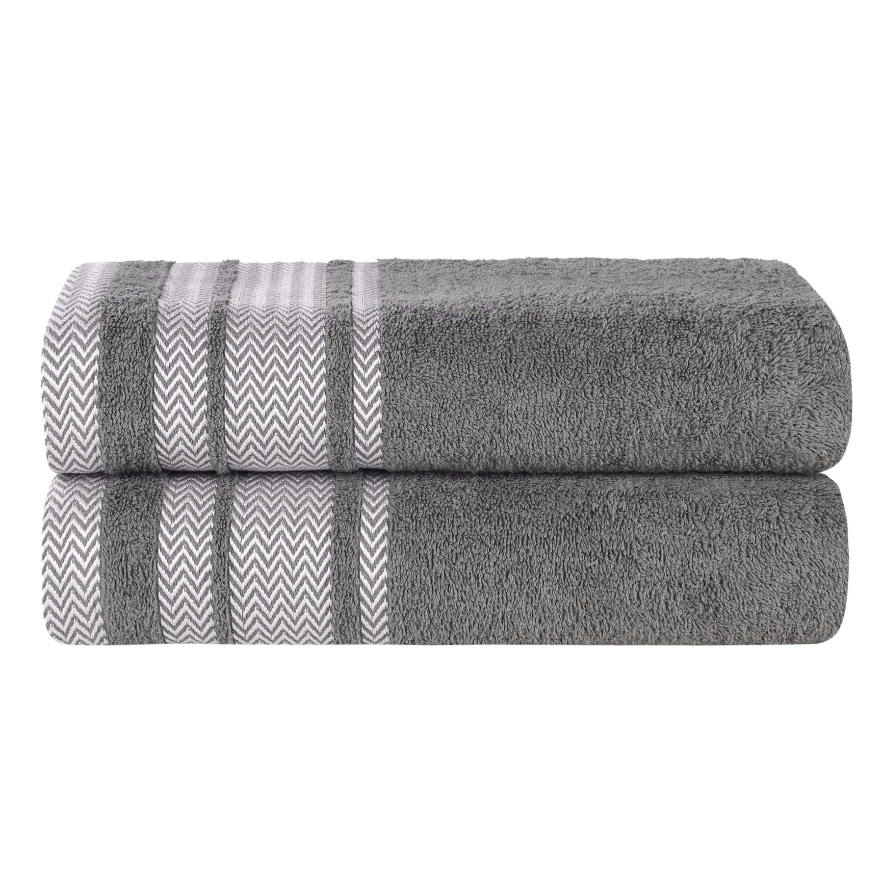Superior 8pc Zero Twist Cotton Dobby Border Soft Towel Set ,Cranberry