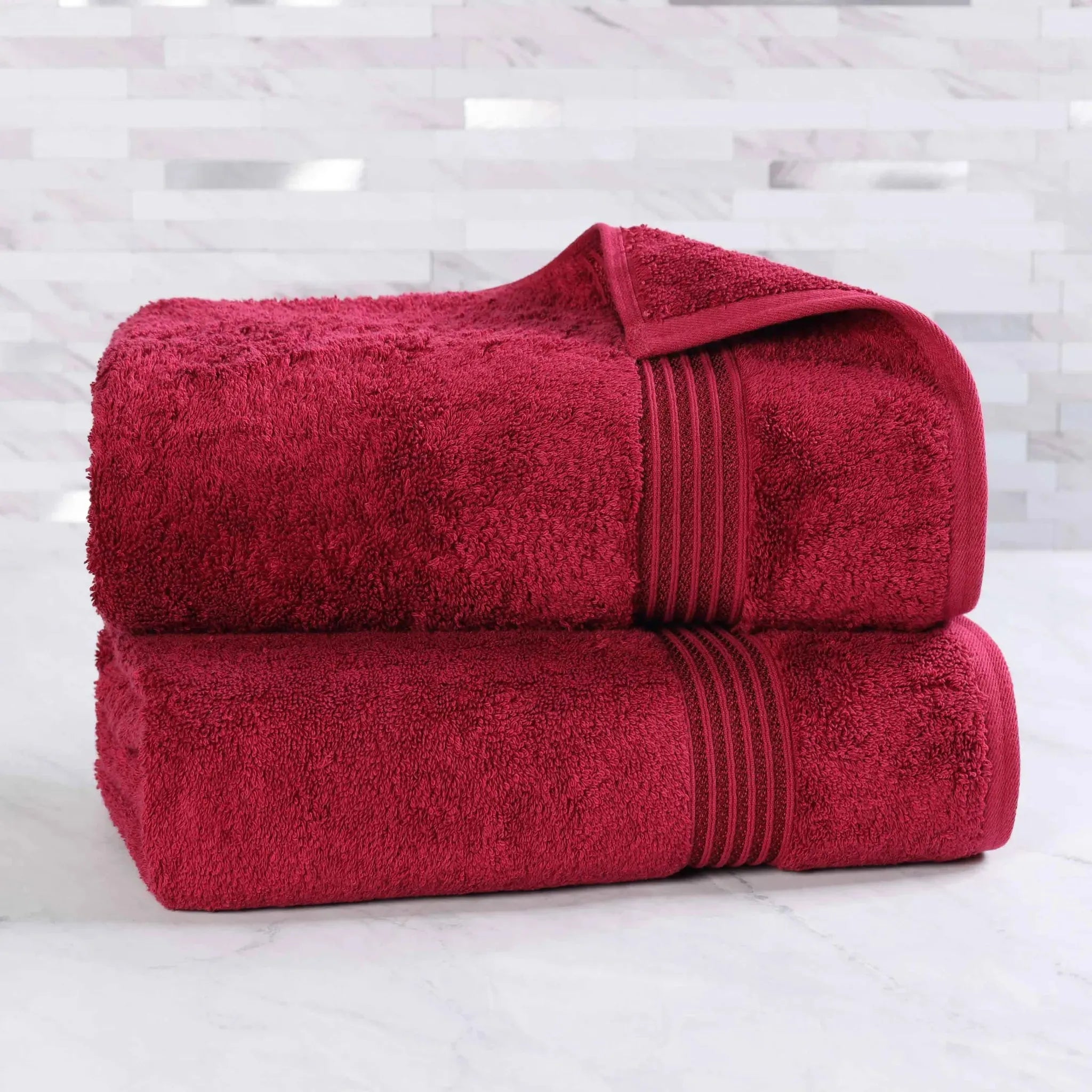 Egyptian Cotton Heritage Plush Bath Sheet Set of 2 - Egyptian Cotton Bath Sheet by Superior Brand