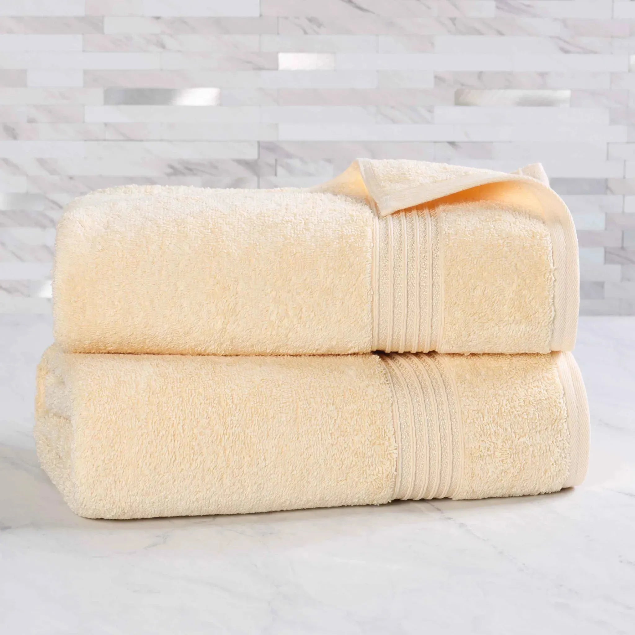 Egyptian Cotton Heritage Plush Bath Sheet Set of 2 - Egyptian Cotton Bath Sheet by Superior Brand