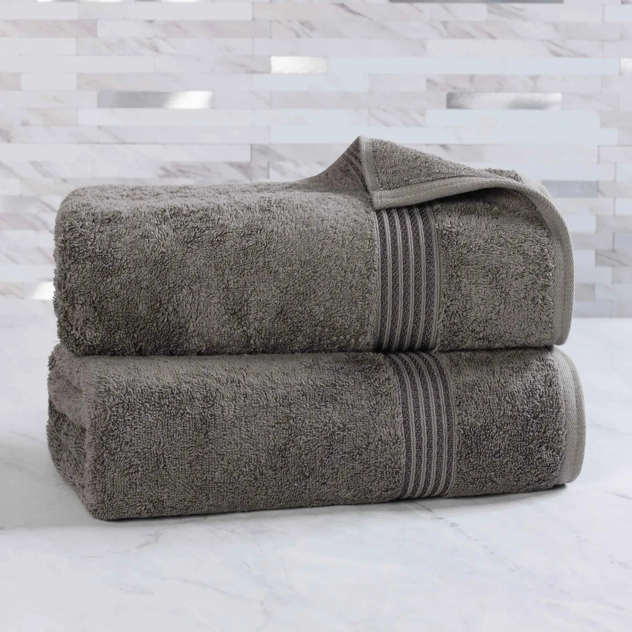 Egyptian Cotton Heritage Plush Bath Sheet Set of 2 - Egyptian Cotton Bath Sheet by Superior Brand