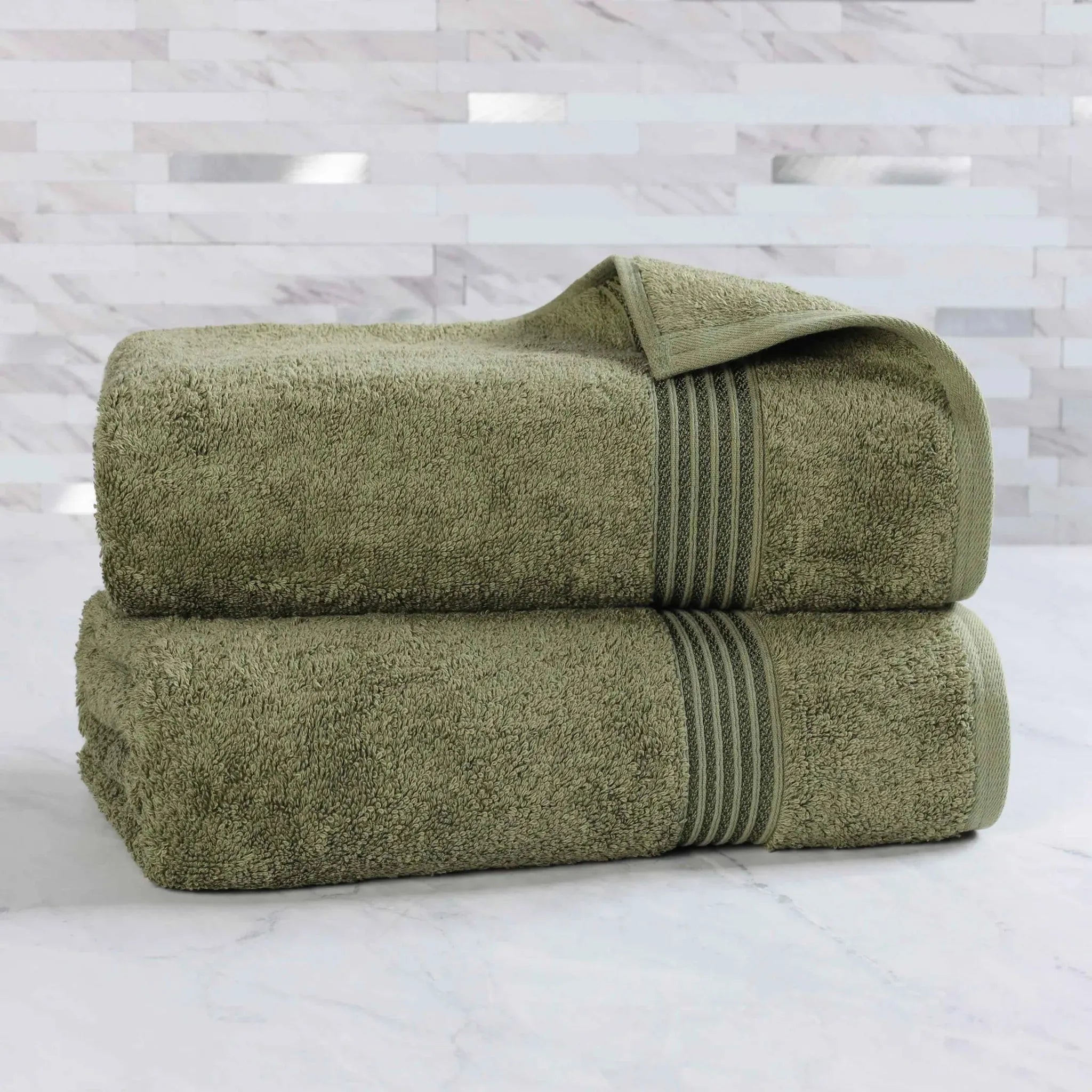 Egyptian Cotton Heritage Plush Bath Sheet Set of 2 - Egyptian Cotton Bath Sheet by Superior Brand