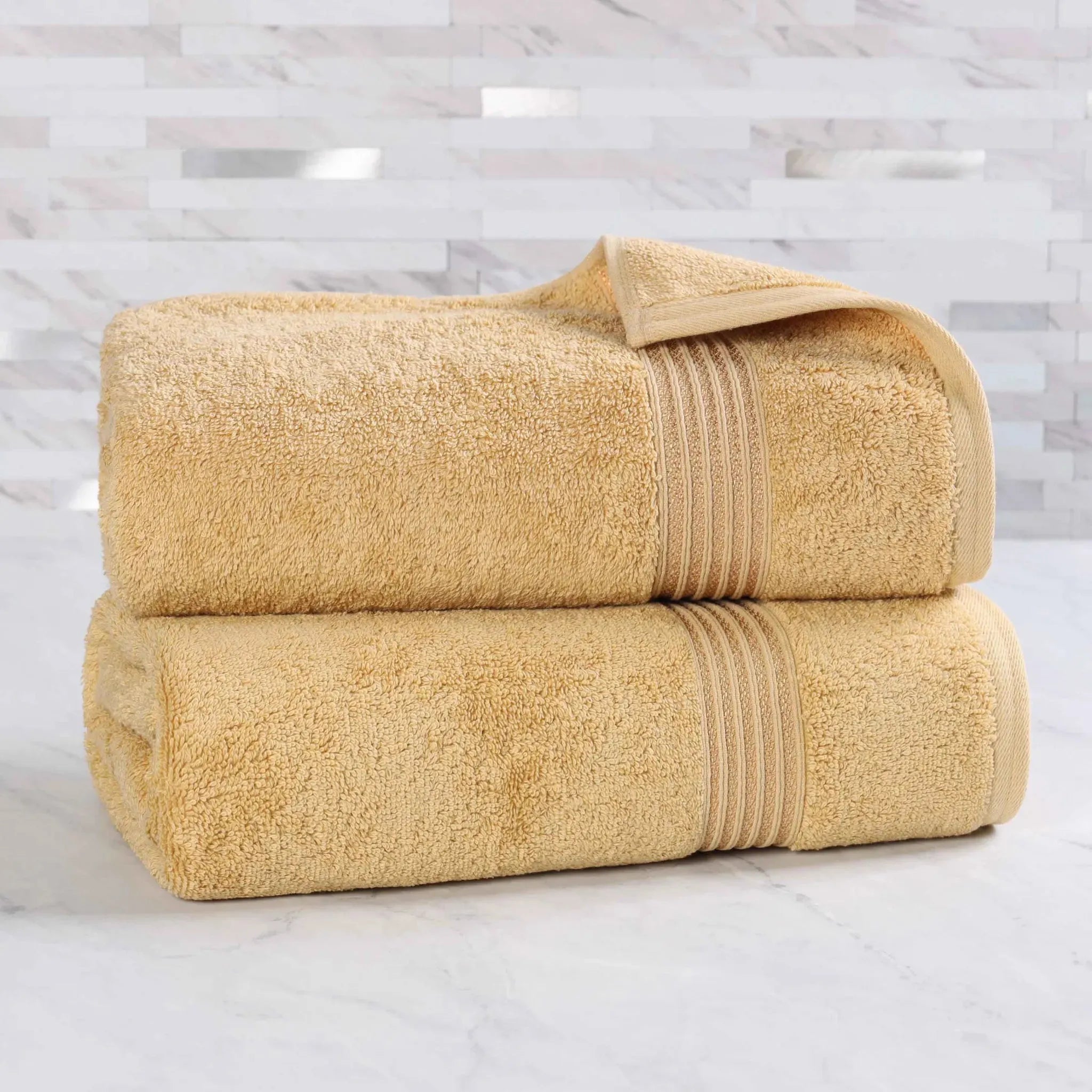 Egyptian Cotton Heritage Plush Bath Sheet Set of 2 - Egyptian Cotton Bath Sheet by Superior Brand
