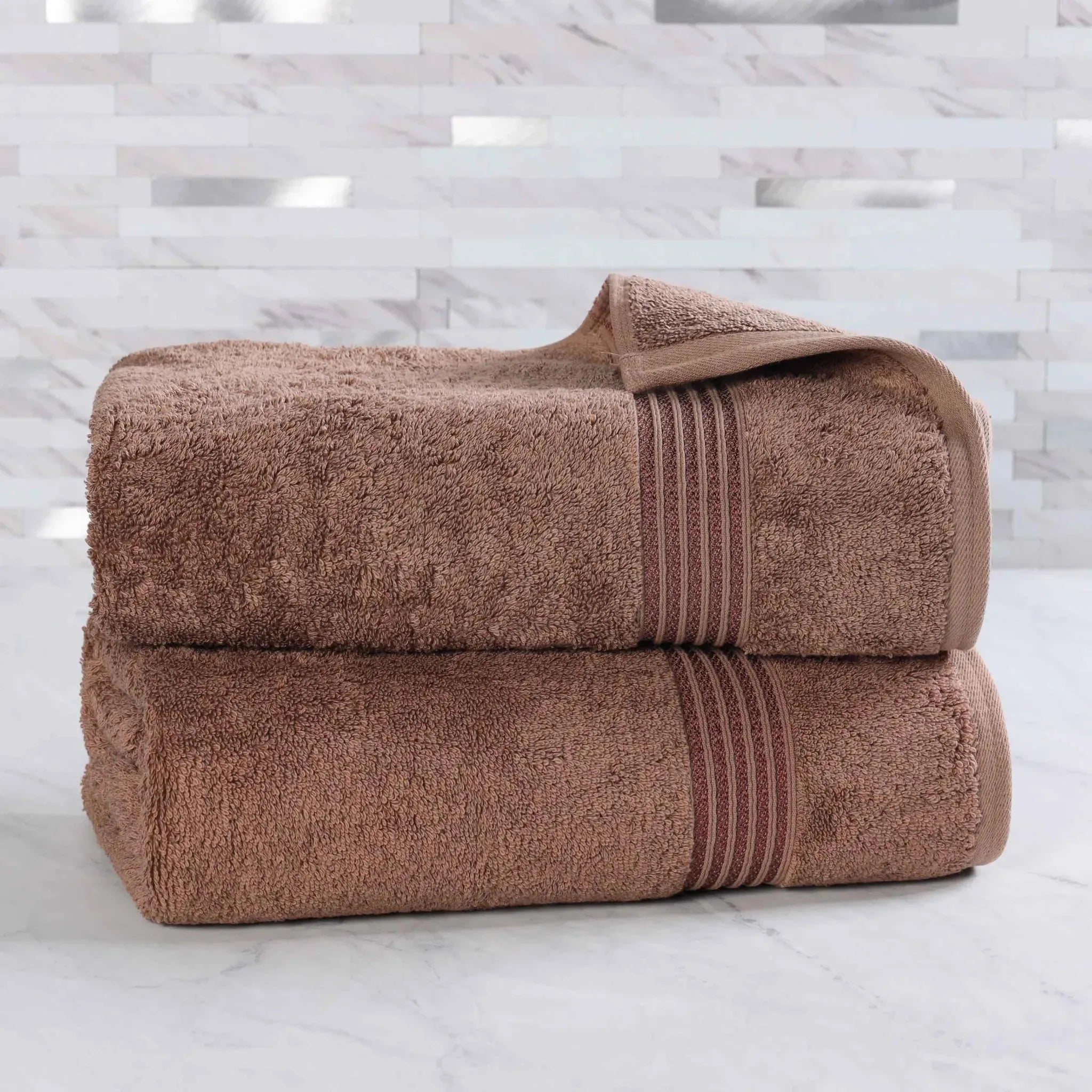 Egyptian Cotton Heritage Plush Bath Sheet Set of 2 - Egyptian Cotton Bath Sheet by Superior Brand