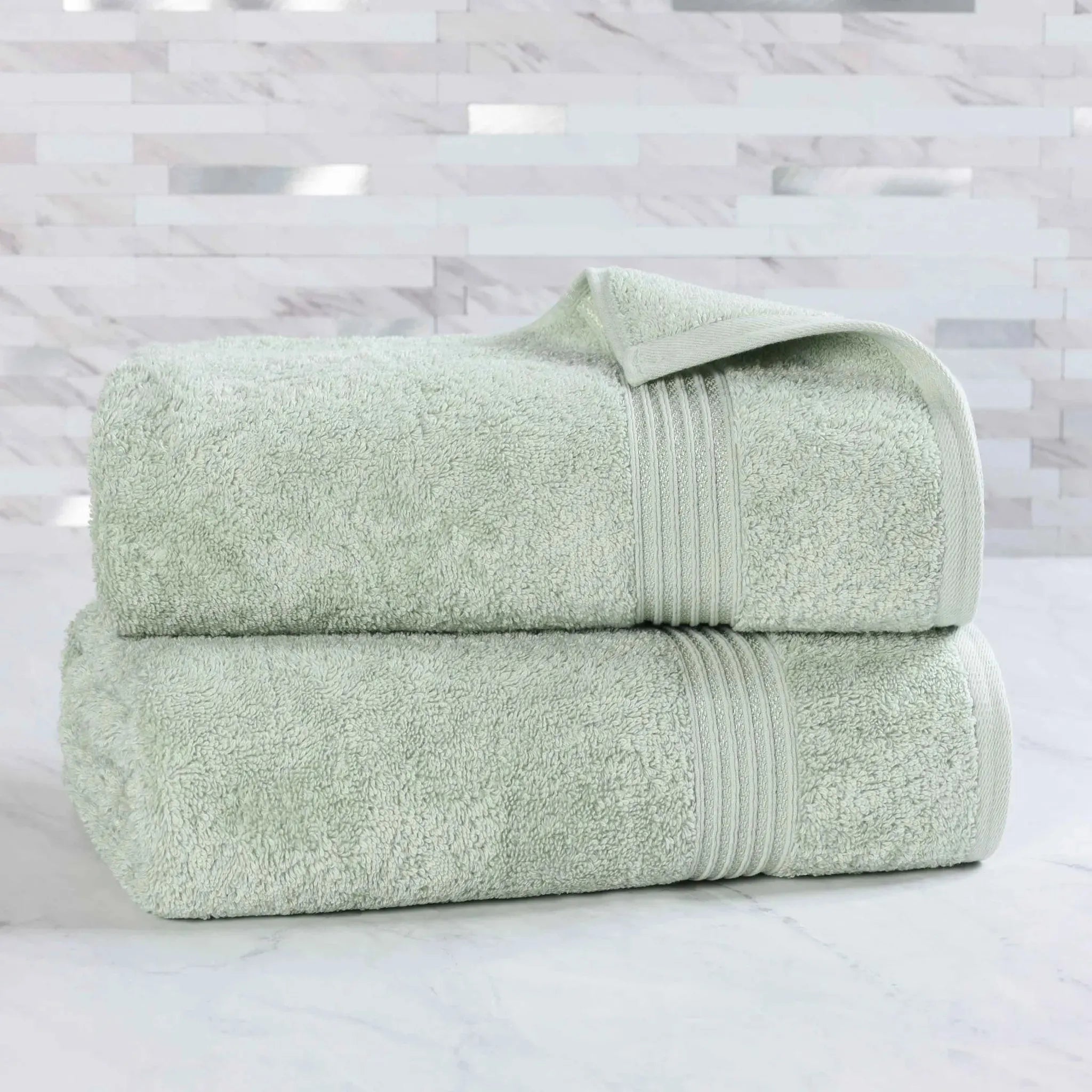 Egyptian Cotton Heritage Plush Bath Sheet Set of 2 - Egyptian Cotton Bath Sheet by Superior Brand