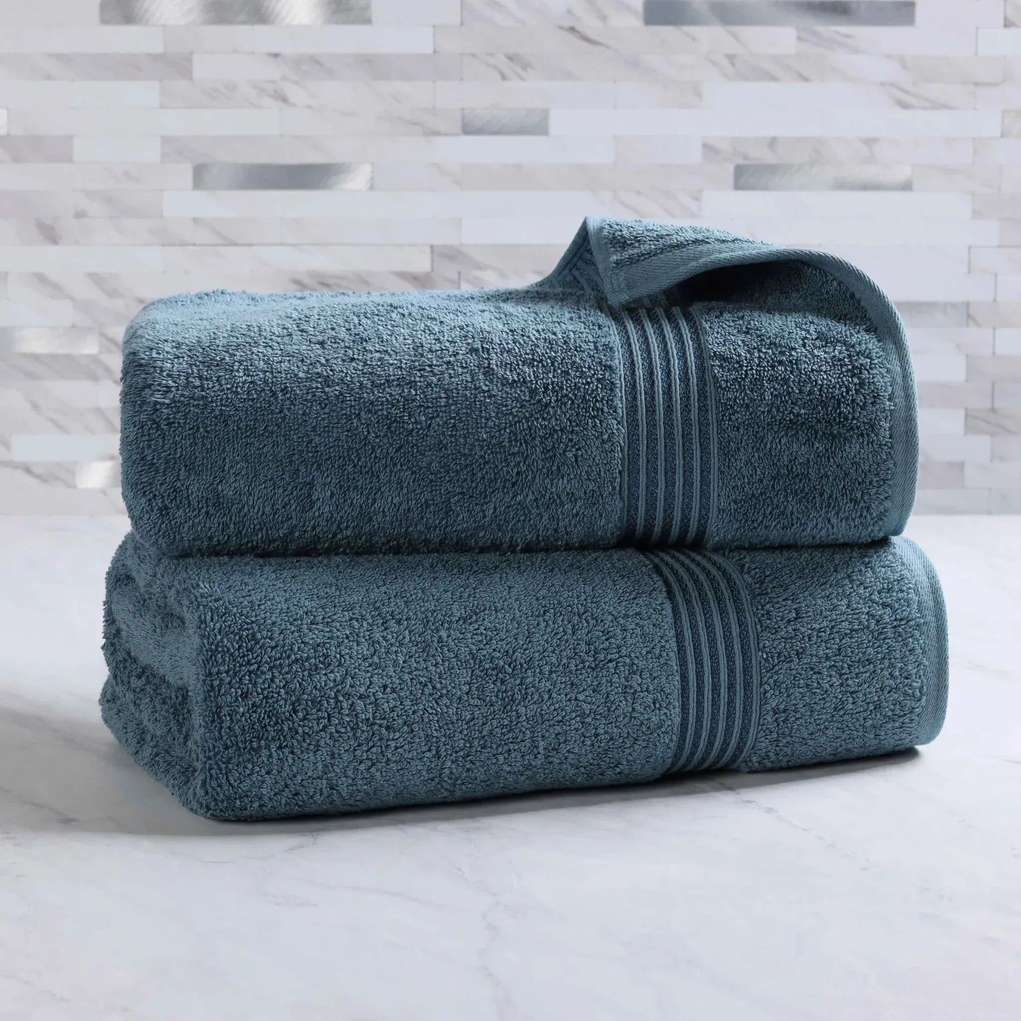 Egyptian Cotton Heritage Plush Bath Sheet Set of 2 - Egyptian Cotton Bath Sheet by Superior Brand