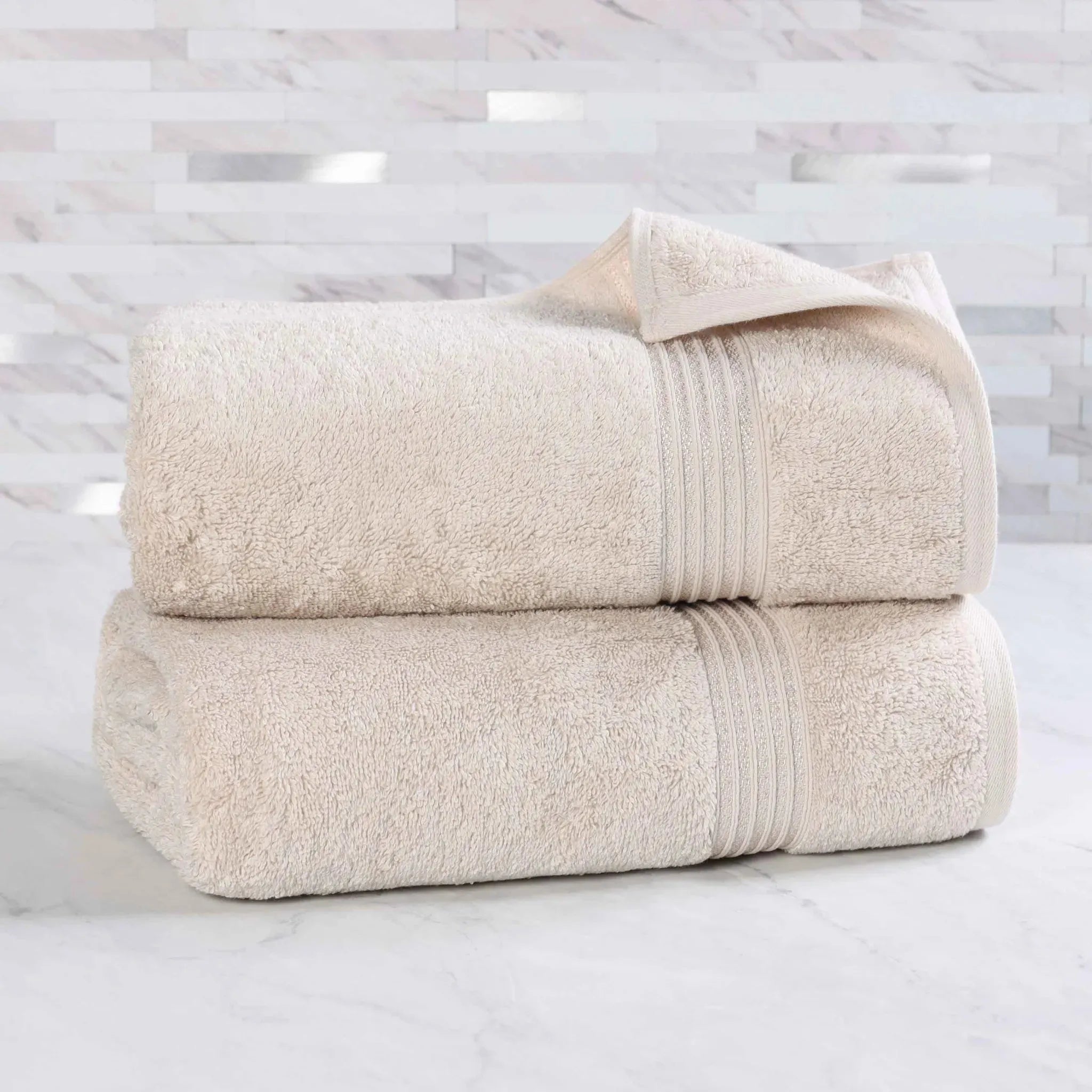 Egyptian Cotton Heritage Plush Bath Sheet Set of 2 - Egyptian Cotton Bath Sheet by Superior Brand