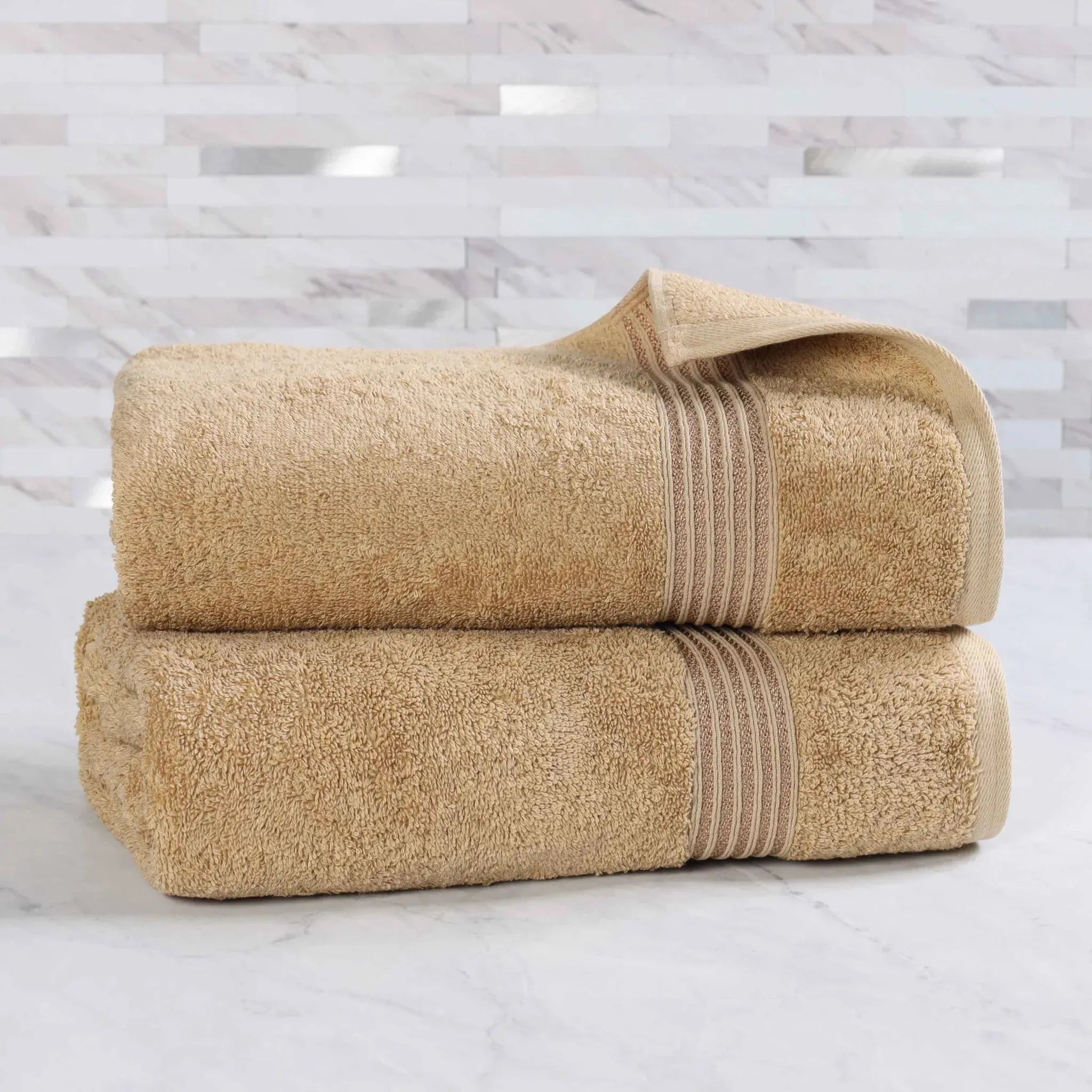 Egyptian Cotton Heritage Plush Bath Sheet Set of 2 - Egyptian Cotton Bath Sheet by Superior Brand