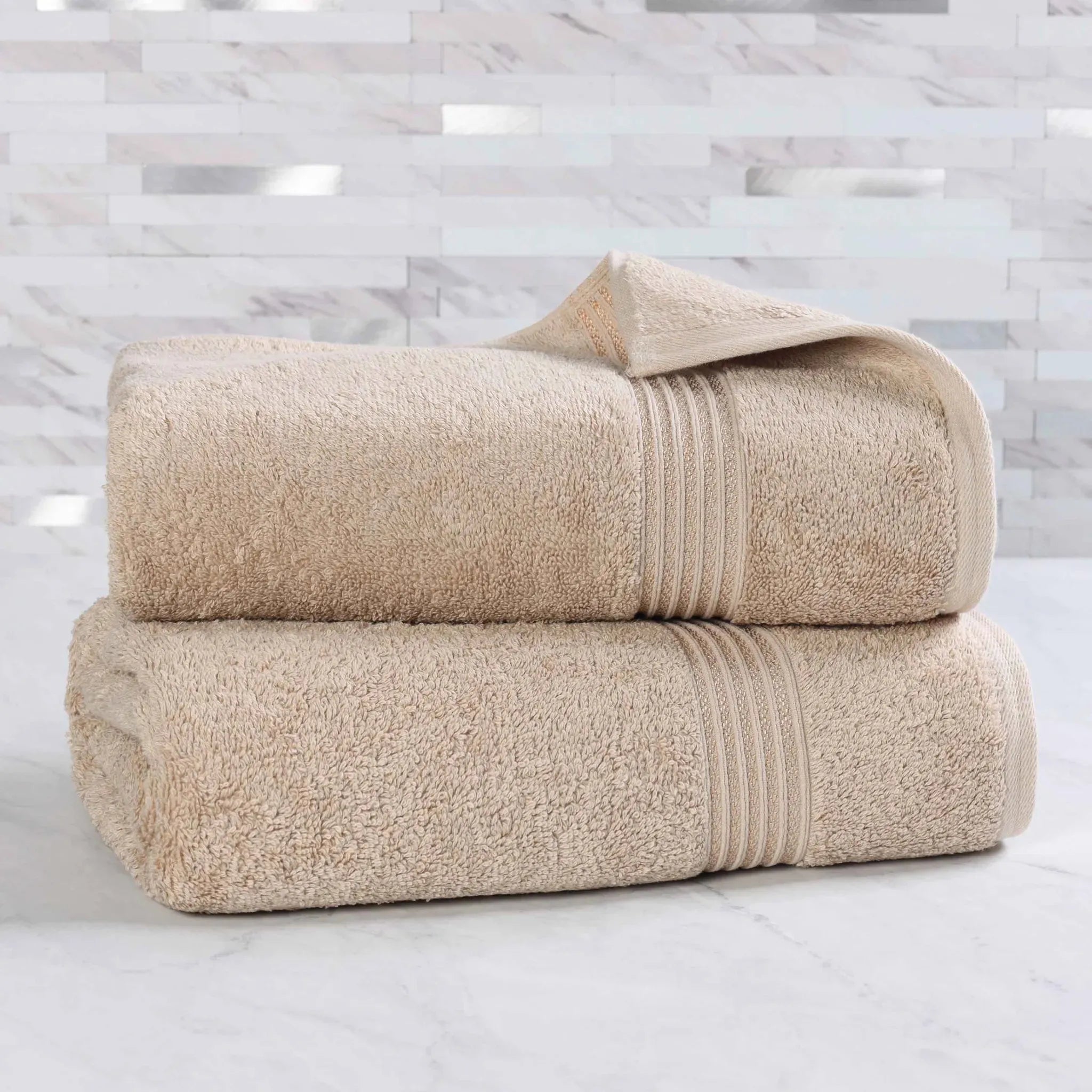 Egyptian Cotton Heritage Plush Bath Sheet Set of 2 - Egyptian Cotton Bath Sheet by Superior Brand