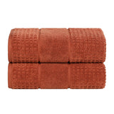 Napa Zero Twist Cotton Solid Waffle Honeycomb Bath Sheet Set of 2 - Towel Set by Superior Brand