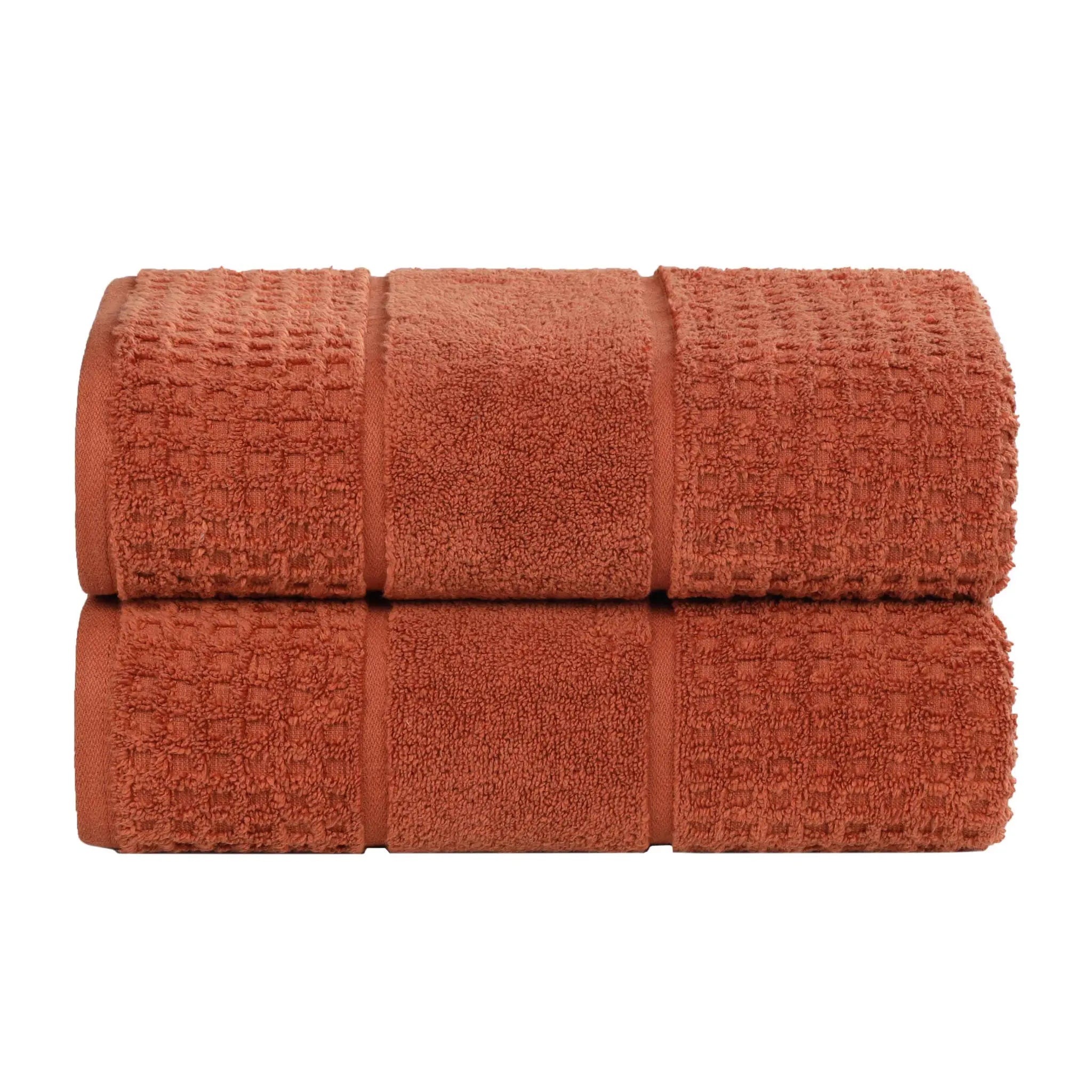 Napa Zero Twist Cotton Solid Waffle Honeycomb Bath Sheet Set of 2 - Towel Set by Superior Brand